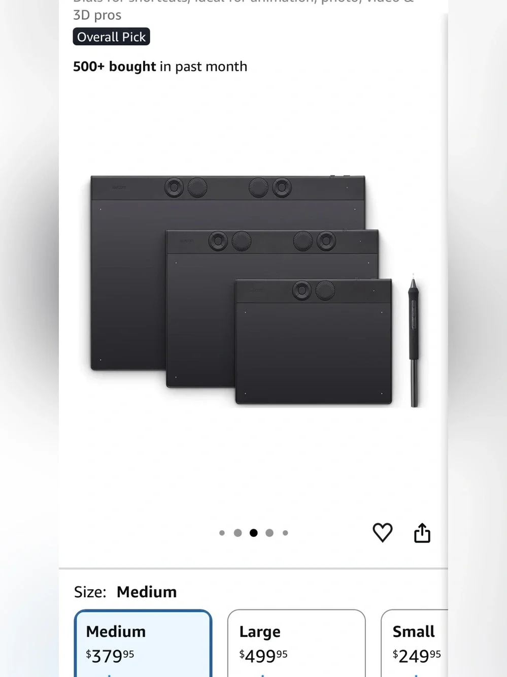 Intuos Pro Medium Graphics Tablet - Black
